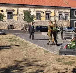 Bányásznapi koszorúzás